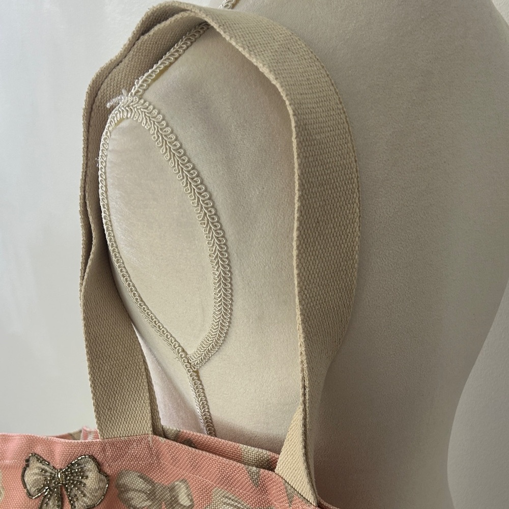 NEW, Pink Bow Tote Bag - Picture 5 of 10